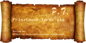 Prisztavok Terézia névjegykártya