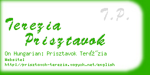 terezia prisztavok business card